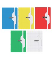 Cahier A4 seyès 96 pages piqûre 70g PP assortis R.180507AC