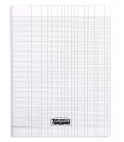 Cahier 17x22 seyès 140 pages piqûre 90g PP incolore R.18249C  