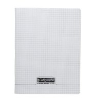 Cahier 17x22 5x5 192 pages piqure 90g PP incolore R.18341C