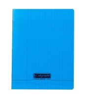Cahier 17x22 seyès 96 pages piqûre 90g PP bleu R.18122C 