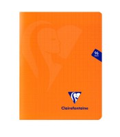 Cahier 17x22 seyès 96pages piqûre 90g PP mimesys orangeR383741C FRANC
