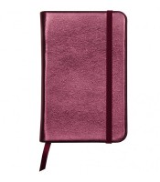 Carnet 10.5x14.8cm cuirisé cerise rembordé 144 pages R.400096C  XXX