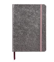 Carnet 14.8x21cm celeste lazer rose ligné cuir 144 pages R.400123C  X