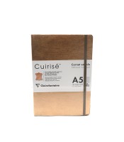Carnet 14.8x21cm cuirisé cuivre ligné cuir 144 pages R.400095C   XXX