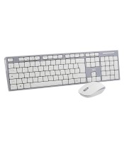 Clavier + Souris Sans fil  Blanc-Gris TNB