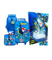 Trolley moyen modèle + sac goûter + trousse batman noir R.MBS300