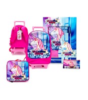 Trolley moyen modèle + sac goûter + trousse Licorne and cie R.MBS308B