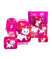 Trolley moyen modèle + sac goûter + trousse Marie kitty R.MBS309B