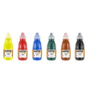 Encre à dessiner 250ml jaune/rouge/bleu/vert/marron/noir R.EAD250X6A