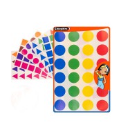 Gommettes géométriques paquet de 6 planches 8 couleurs R.G42