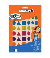 Gommettes formes assorties paquet de 4 planches 8 couleurs R.G37