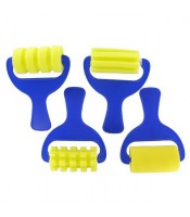 Rouleau peinture mousse 40mm différentes formes paquet de 4 R.260174