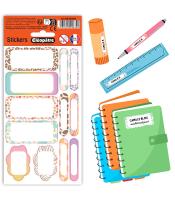 Etiquettes scolaire x12 primaire R.GNP-RDCPRIM