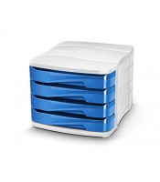 Caisson 4 tiroirs bleu océan gamme gloss R.394 G  