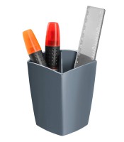 Pot à crayons 2 compartiments gamme Minéral gris orage R.530