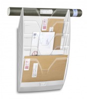 Corbeille murale 5 compartiments blanc - cristal R.154
