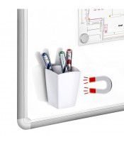 Pot à crayons 2 compartiments blanc magnétique R.530M G