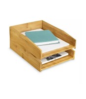 Corbeille courrier en bambou lot de 2 gamme silva R.2240010301   XXX