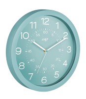 Horloge murale ronde vert d'eau Ø 30cm silencieuse R.820Ri