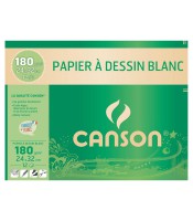 Papier dessin 24x32cm 180g blanc pochette 12 feuilles R.400045518   s