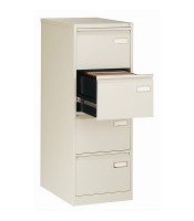 Classeur métallique 4 tiroirs doss. suspendus 42x62x132 gris R.4004S