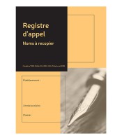 Registre d'appel journalier noms à recopier A4 R.53937D