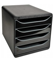 Caisson 4 tiroirs noir gamme big - box R.3104214D