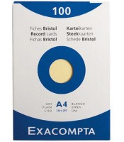 Bristol 21x29.7cm 205g uni jaune paquet de 100 feuilles R.10326E