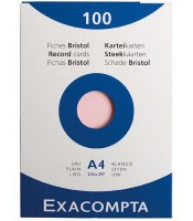 Bristol 21x29.7cm 205g uni rose paquet de 100 feuilles R.10336E