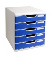 Caisson 5 tiroirs bleu modulo* R.301003D