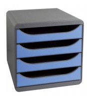 Caisson 4 tiroirs bleu glacé gamme big - box  R.310779D