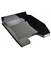 Corbeille courrier pleine noire gamme midi combo R.113214D 