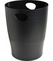 Corbeille papier pleine noire Ecobin gamme deco R.453014D