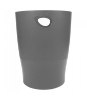 Corbeille papier pleine gris souris Ecobin gamme deco R.45307D