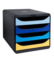 Caisson 4 tiroirs 4 couleurs gamme bee blue R.3104202D