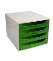 Caisson 4 tiroirs vert pomme gamme lunicolor R.228697D