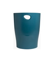 Corbeille papier pleine bleu canard gamme neo deco R.45328D