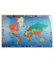 Sous-mains rigide PVC 37.5x57.5cm monde R.29790E 