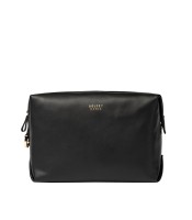 Trousse de toilette 18x25x11cm Le cuir lisse noir R.00299115100
