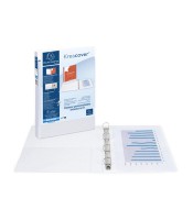 Classeur 4 anneaux blanc dos 35 -2 pochettes personnalisable*R.51941E