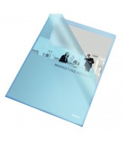 Chemise coin A4 bleu polypro grainé 120µ R.54837