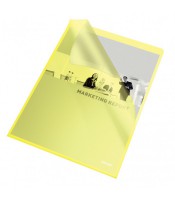 Chemise coin A4 jaune polypro grainé 120µ R.54842