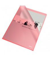 Chemise coin A4 rouge polypro grainé 120µ R.54834