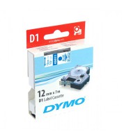 Dymo ruban D1- 12mmx7m bleu-transparent en blister R.S0720510     s