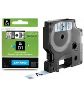 Dymo ruban D1- 12mmx7m noir-transparent en blister R.S0720500