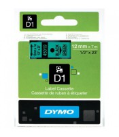 Dymo ruban D1- 12mmx7m noir-vert en blister R.S0720590