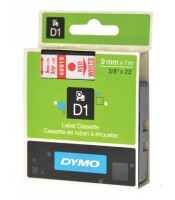 Dymo ruban D1- 9mmx7m rouge-blanc en blister R.S0720700