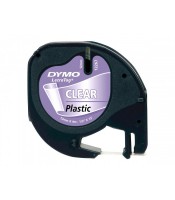 Dymo ruban 12mmx4m Letra Tag transparent en blister R.S0721530