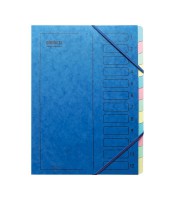 Trieur 12 compartiments bleu à élastique R.223.12EL06
