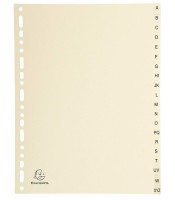 Intercalaires 20 positions A4 alphabétique imprimées 115gR.1120